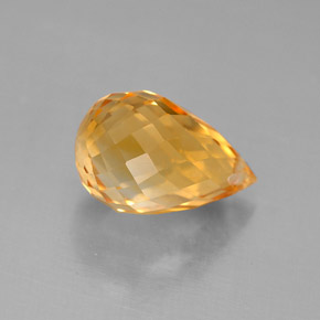 Citrino amarelo natural 4,10ct, briolete, VVS