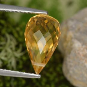Citrino amarelo natural 3,48ct, briolete, VS