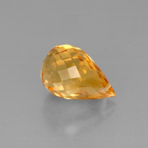 Citrino amarelo natural 3,90ct, briolete, VVS-VS