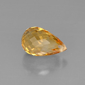 Citrino amarelo natural 3,60ct, briolete, VVS