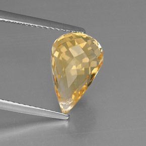 Citrino amarelo natural 3,84ct, briolete, VVS