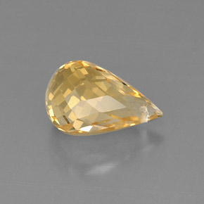 Citrino amarelo natural 3,84ct, briolete, VVS