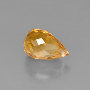 Citrino amarelo natural 3,48ct, briolete, VVS-VS