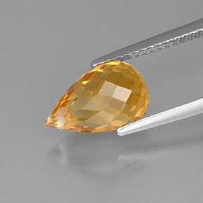 Citrino amarelo natural 3,48ct, briolete, VVS-VS