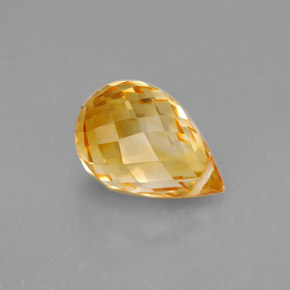 Citrino amarelo natural 3,97ct, briolete, VVS