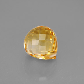Citrino amarelo natural 3,10ct, briolete, VVS