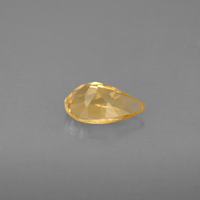 Citrino amarelo natural 0,77ct, formato de pêra, VVS