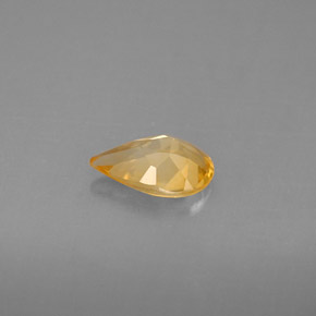 Citrino amarelo natural 0,63ct, formato de pêra, VVS