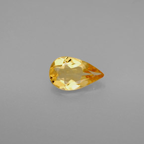 Citrino amarelo natural 0,62ct, formato de pêra, VVS-VS