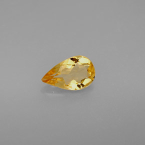 Citrino amarelo natural 0,62ct, formato de pêra, VVS-VS