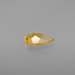 Citrino amarelo natural 0,62ct, formato de pêra, VVS-VS