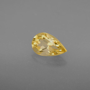 Citrino amarelo natural 0,83ct, formato de pêra, VVS-VS
