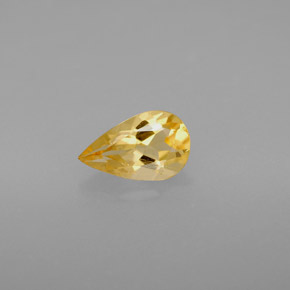 Citrino amarelo natural 0,71ct, formato de pêra, VS