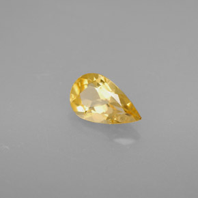 Citrino amarelo natural 0,71ct, formato de pêra, VS