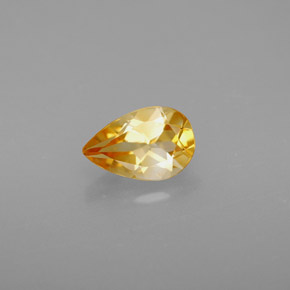 Citrino amarelo natural 0,83ct, formato de pêra, VVS-VS