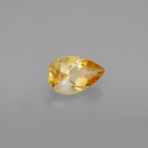 Citrino amarelo natural 0,83ct, formato de pêra, VVS-VS