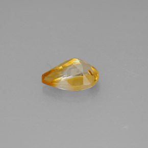 Citrino amarelo natural 0,83ct, formato de pêra, VVS-VS