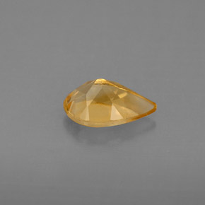 Citrino amarelo natural 0,75ct, formato de pêra, VS