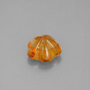Citrino laranja natural 1,22ct, corte flor, transparente