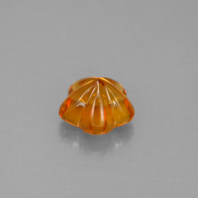 Citrino laranja natural 1,16ct, corte flor, transparente