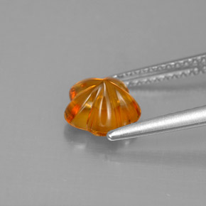 Citrino laranja natural 1,16ct, corte flor, transparente