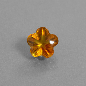 Citrino laranja natural 1,14ct, corte flor, transparente