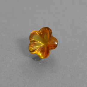 Citrino laranja natural 1,14ct, corte flor, transparente