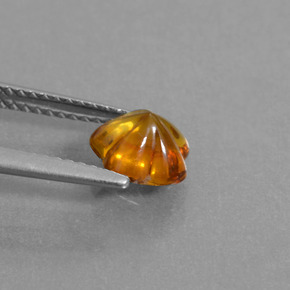 Citrino laranja natural 1,14ct, corte flor, transparente
