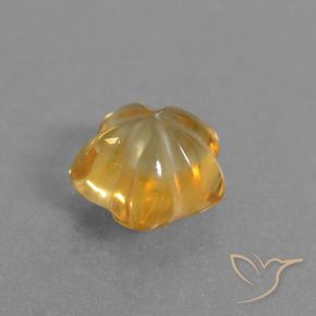 Citrino Dourado Escuro Natural 1.54ct, Flor cortada, Transparente