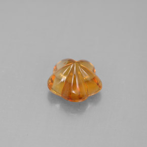 Citrino laranja natural 1,27ct, corte flor, transparente