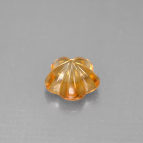 Citrino laranja natural 1,31ct, corte flor, transparente