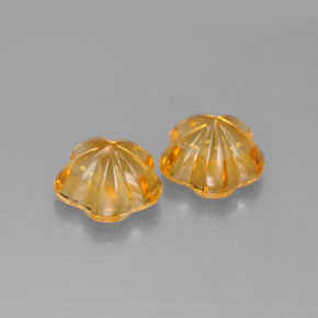 Pedras preciosas de citrino ouro natural de  ct, corte flor, transparente
