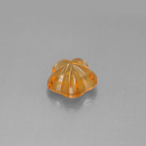 Citrino laranja natural 1,28ct, corte flor, transparente
