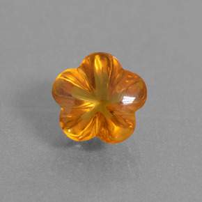Citrino laranja natural 1,36ct, corte flor, transparente