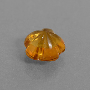 Citrino laranja natural 1,36ct, corte flor, transparente