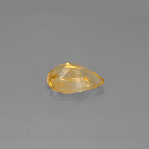 Citrino amarelo natural 0,83ct, formato de pêra, VS