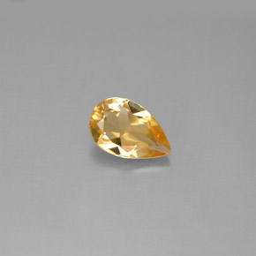 Citrino amarelo natural 0,71ct, formato de pêra, VS