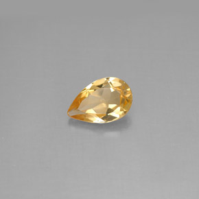 Citrino amarelo natural 0,71ct, formato de pêra, VS