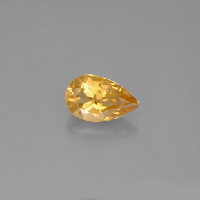 Citrino amarelo natural 0,75ct, formato de pêra, VS