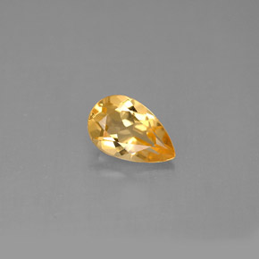 Citrino amarelo natural 0,84ct, formato de pêra, VS