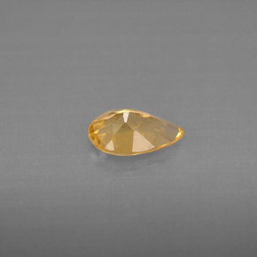 Citrino amarelo natural 0,61ct, formato de pêra, VVS-VS