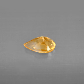 Citrino amarelo natural 0,70ct, formato de pêra, VVS-VS