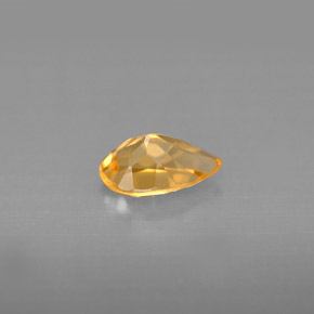 Citrino amarelo natural 0,73ct, formato de pêra, VVS-VS