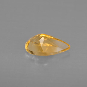Citrino Amarelo Dourado Natural 0.72ct, Formato de pêra, VVS-VS