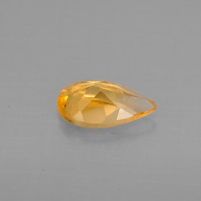 Citrino amarelo natural 0,69ct, formato de pêra, VVS-VS