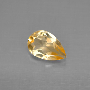 Citrino amarelo natural 0,71ct, formato de pêra, VVS-VS