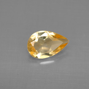Citrino amarelo natural 0,71ct, formato de pêra, VVS-VS