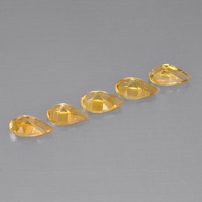 Pedras preciosas de citrino amarelo natural de  ct, formato de pêra, VVS-VS