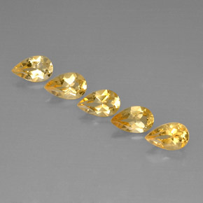 Pedras preciosas de citrino amarelo natural de  ct, formato de pêra, VVS-VS