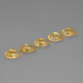Pedras preciosas de citrino amarelo natural de  ct, formato de pêra, VVS-VS